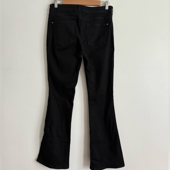 Anthropologie Jeans 28 Womens Pilcro Mid Rise Flare Leg Black Wash Boho Denim - Picture 2 of 9
